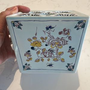 Delft Flower Frog Vase